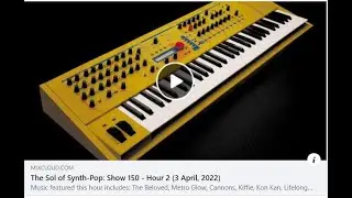 MetroGlow on The Sol of Synth Pop 3 April 2022