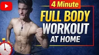 4 Minute Full Body Workout at Home | For Complete Beginners(NO EQUIPMENT)