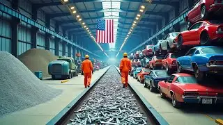 How Millions Of Old Cars Are Recycled Into New Steel | Massive Car Recycling Line | THE MAKING