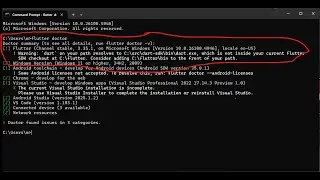 Flutter (Channel stable, 3.32.8, on Microsoft Windows [Version 10.0.26100., locale en-US) ! Warning: