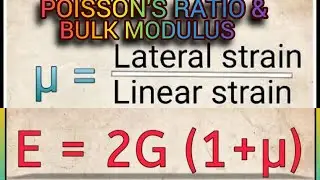 How to Determine POISSON'S RATIO and The BULK MODULUS of ELASTICITY.