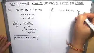 How to convert kilometre per hour to meter per minute / convert Km/hr to M/min / km/hr to m/min