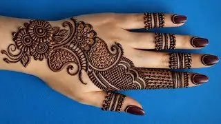 Arabic mehndi design ll beautiful mehndi design easy trick mehndi design ll