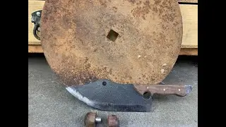 I made a meat cleaver from a piece of farm equipment