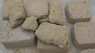 Super crunchy soft brown concrete sand big shapes| dry floor crumbling| #asmr #crunchy #sleepaid