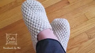 Crochet Easy House Slippers With Puff Stitches