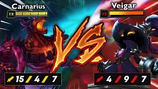 Rank 1 Nasus Dominating Veigar Mid in Master Promos | Carnarius | League of Legends