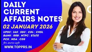 आज के Current Affairs 🔥 | 02 January 2026 GK MCQs | Daily Quiz