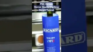 PDC Europe Shrink Sleeve Applicator+Steam Tunnel #alcoholicbeverage #packagingmachine #shrinksleeves