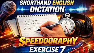 SPEEDOGRAPHY VOL1 EXERCISE 7 II ENGLISH STENO DICTATION II 