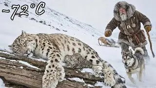 90-Year-Old Hunter Rescues a Pregnant Snow Leopard and Raises Her Cubs | Blizzard at −71°C