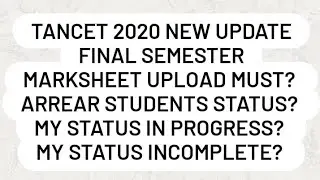 TANCET 2020 | NEW UPDATES | MBA/MCA COUNSELING 2020 | TIME PASS WITH RAJ