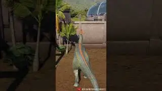 LARGE HADROSAUR RAMS FULL FORCE INTO CONCRETE FENCE! - Jurassic World Evolution 2 #Shorts