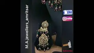 Jadau Bridal necklace set | synthetic ruby emerald and pearls | Gold plated | Repolishable