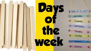 ICECREAM STICK USE FOR ACTIVITY... DAYS OF THE DAY...#schoolprojectideas #diy #icecram #stick 