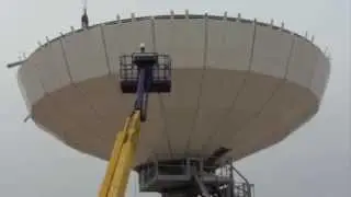 Skybrokers installing a Vertex 16m Earth Station Antenna in Spain