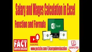 SALARY |WAGES| CALCULATION IN EXCEL