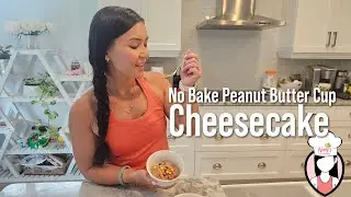 No Bake Peanut Butter Cup Cheesecake 🥜🔥