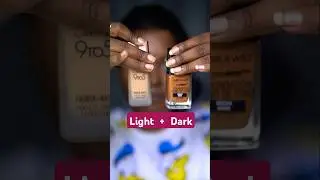 Light Foundation + Dark Foundation = My Shade 😀💕 #makeup #duskyskinmakeup