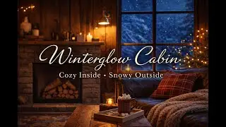 This Winter Cabin Feels Calm Inside ❄️ Warm Lights & Cold Night Ambience