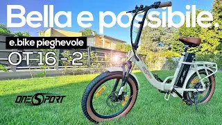 Bici Elettrica OneSport OT16-2 | BELLA EBIKE PIEGHEVOLE CON 120 KM DI AUTONOMIA
