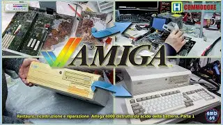 Restauro, ricostruzione e riparazione  #Amiga4000 distrutto da acido della batteria, Parte 1