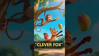 The clever fox 🦊🐒 | #shorts#childrensstories#animation#funny#fox#monkey