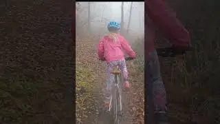 Cycling through the mist at Queen Elizabeth Country Park #shorts