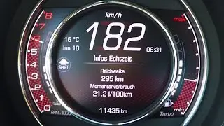 2017 Fiat 500S 105PS - 0-100 km/h kph Tachovideo Beschleunigung Acceleration