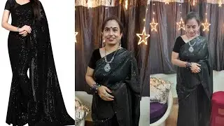 BEAUTIFUL SEQUIN SAREE REVIEW | SHIRISS LIFESTYLE