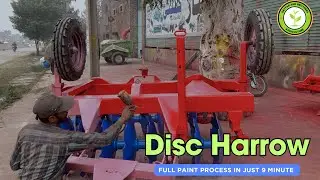 New Model Disc Harrow | Full Paint Process In Just 9 Minutes | Sattar And Brothers Daska