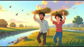 A Quiet Village Evening 🌾 | A Cozy Animated Story to Relax Your Mind