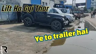 Thar ho Gyi lift But picture to abhi baaki hai 😍 #thar #noida #liftkit