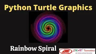Draw Rainbow Spiral Using Python Turtle Graphics #pythonprojects #pythonturtlegraphics
