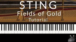 Sting - Fields of gold. - PIano Tutorials / Visualizer