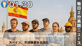 スペイン、不法移民を合法化 | AI英会話 | 英語ニュース 2026.01.29 | 日本語&英語字幕 | 聞き流し・リスニング・シャドーイング