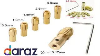 Unboxing 0.5-3mm Mini drill chuck Small Electric Drill bit collect Micro Twist drill chuck set