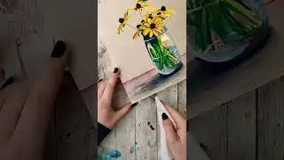 Testing out sealing Gouache paintings with wax! #gouacheonwood #gouachepainting #howtosealgouache