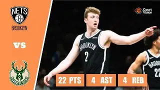 Danny Wolf - 22 Points, 5 Three-Pointers, 4 Assists vs Bucks - 2025-26 Regular Season
