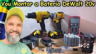 PARAFUSADEIRA DEWALT 20V , Montagem Completa da Bateria ! 16-11-2024