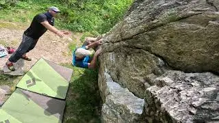 New route bouldering rock climbing at Le col des Montets, Chamonix, France (01.06.23)
