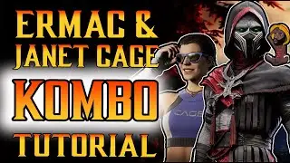 Mortal Kombat 1 - Ermac And Janet Cage Kombo Tutorial  ( Bonus Kombo Party At The End ) #mk1