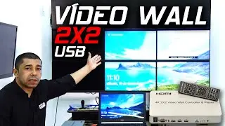 Como usar o Controlador de V&iacute;deo Wall HDMI 4K 2x2 com USB