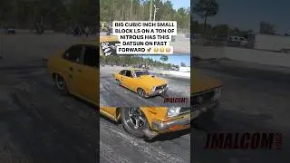 1200+ hp big cubic inch nitrous small block LS engine powers this Datsun&hellip;