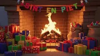 Open haard Sinterklaas 🔥 | Sinterklaasmuziek | Smartboard / Digibord / TV Sfeerhaard | Pakjesavond