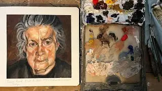 Master Study Monday Lucian Freud Oil Painting Paint Palette Realistic Portrait of Mother II