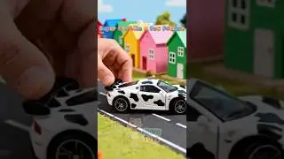Playing My Cow-Pattern Super Car Toy | Fun Animal Design Toy for Kids #fypシ #fyp #shorts #cow #fun