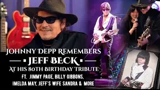 Johnny Depp Pays Tribute To Friend Jeff Beck W/Led Zeppelin's Jimmy Page & Jeff's Wife Sandra 🎸