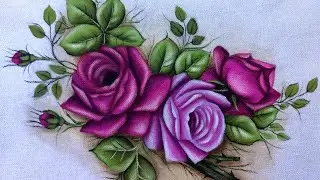 Rose painting with light and shadow effect