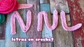 Como hacer la letras N-&Ntilde;- L en  crochet facil para principiantes | HOW TO CROCHET LETTERS &Ntilde;-N-L
